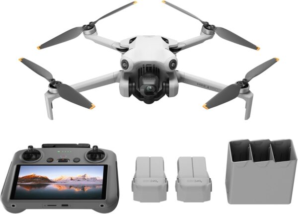 Drone pliable DJI Mini 4K Fly More Combo - Blanc - Autonomie 31 min - Portée +1000 m