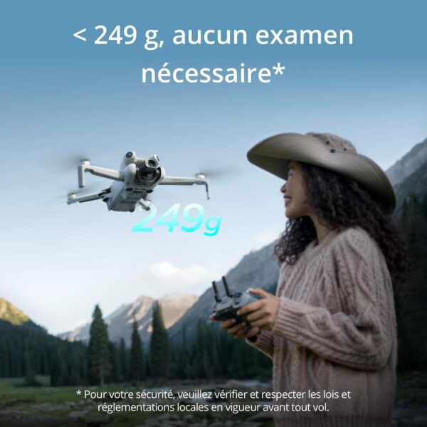 Drone pliable DJI Mini 4K Fly More Combo - Blanc - Autonomie 31 min - Portée +1000 m – Image 8