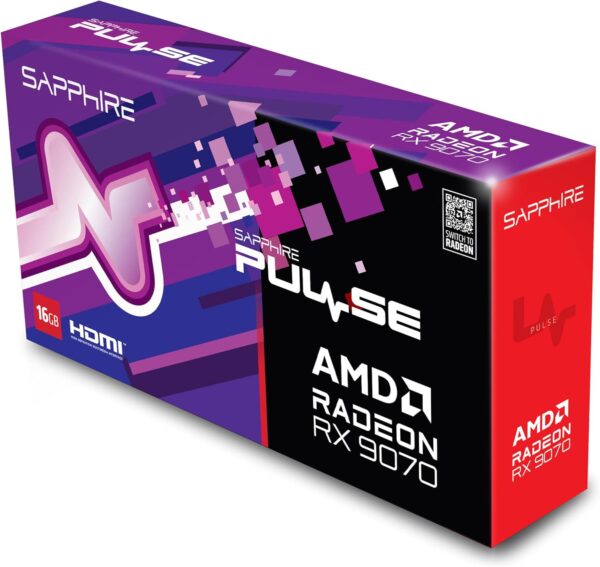 SAPPHIRE - Carte graphique - PURE AMD RADEON™ RX 9070 XT GAMING OC - 16 GB - Dual HDMI / Dual DP – Image 2