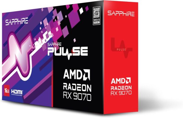 SAPPHIRE - Carte graphique - PURE AMD RADEON™ RX 9070 XT GAMING OC - 16 GB - Dual HDMI / Dual DP