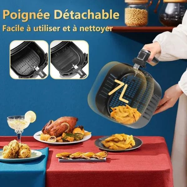 Aigostar Smart Cube - Friteuse à air connectée Wifi, grande capacité de 7L. 0% BPA, 1900W. 7 programmes + maintien au chaud. – Image 5