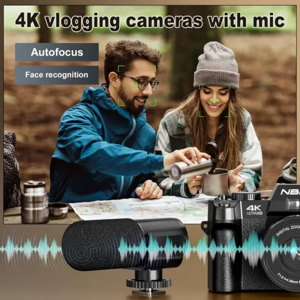 Appareil Photo numérique Caméra vidéo 4K Appareil Photo Compact 48MP Zoom numérique 16x et caméra de vlogging – Image 5