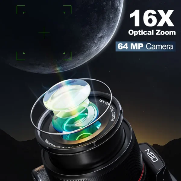 Appareil photo numérique - Non spécifié - 5K - 64mp - Zoom 16x - Écran 3,0 pouces 180° – Image 6
