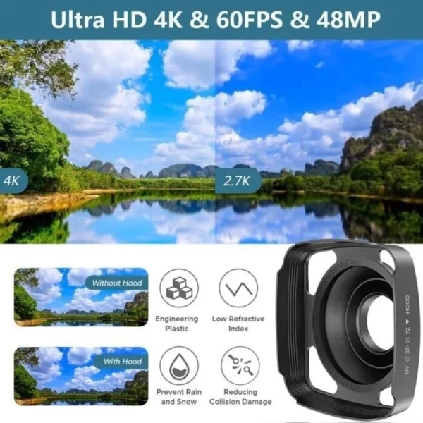 Caméscope 4K - BAZARLAND30 - Professionnel - 48MP - WiFi - Vision Nocturne – Image 2