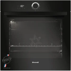 Four électrique encastrable - Pyrolyse - Chaleur tournante pulsée - BRANDT BXP5560B - Noir - 73L - A+