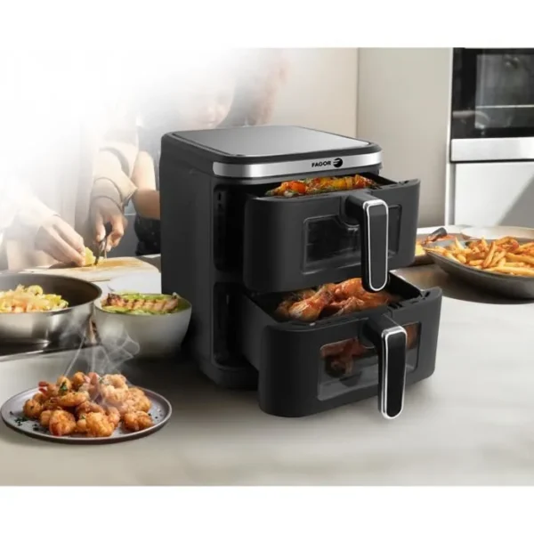 Friteuse sans huile FAGOR - Airfryer FGD11 - Capacité 11L - Double cuves 5,5 L - 12 programmes de cuisson - 2800W – Image 6