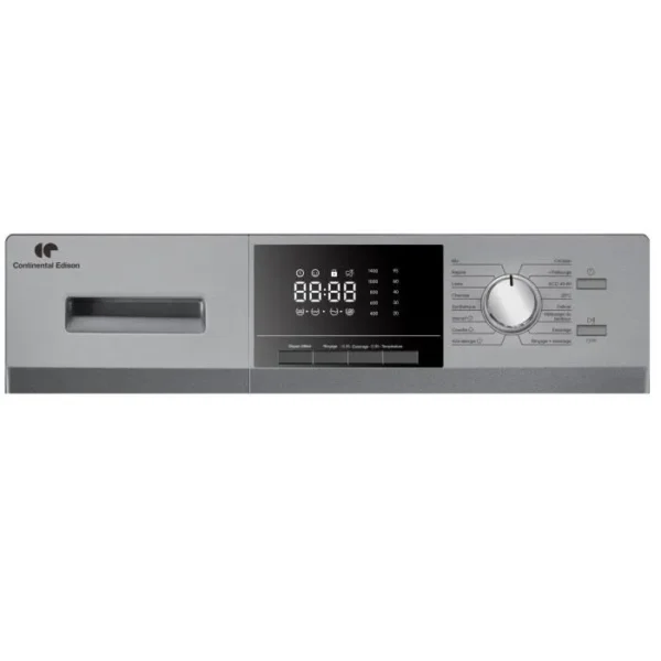 Lave-linge hublot CONTINENTAL EDISON CELL8140IS - 8 kg - Moteur induction - Largeur 60 cm - 1400 trs/min -Silver – Image 6