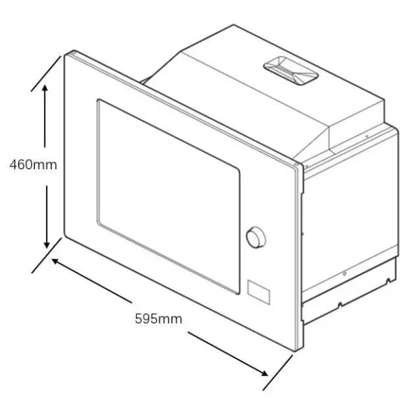 Micro ondes combiné encastrable CONTINENTAL EDISON CEMOC34IXE L59,5 x H46 x P46,8 cm Inox 34L – Image 6