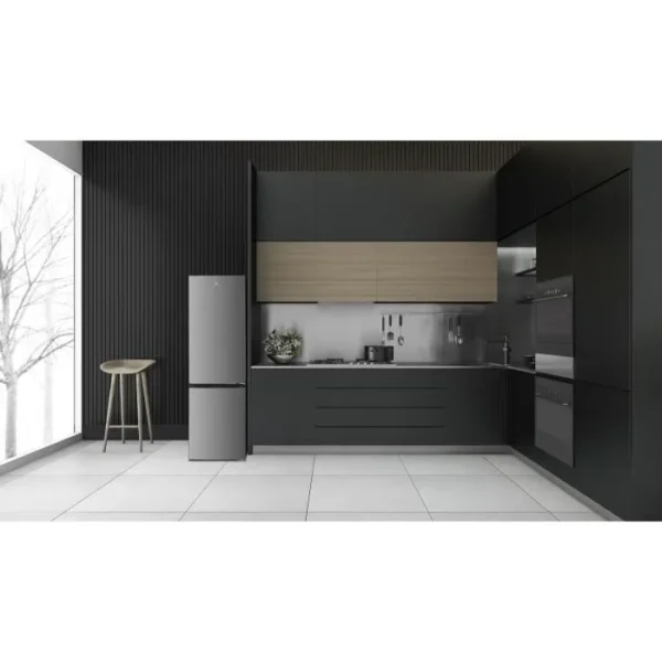 Réfrigérateur congélateur bas CONTINENTAL EDISON CEFC251NFS - Sans givre (congélateur et réfrigérateur) - 253L - Classe E - Inox – Image 2