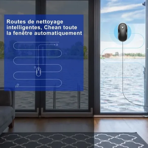 TOSIMA W3 Robot Nettoyeur Vitre - Gicler l'eau Automatique - Télécommandé – Image 3